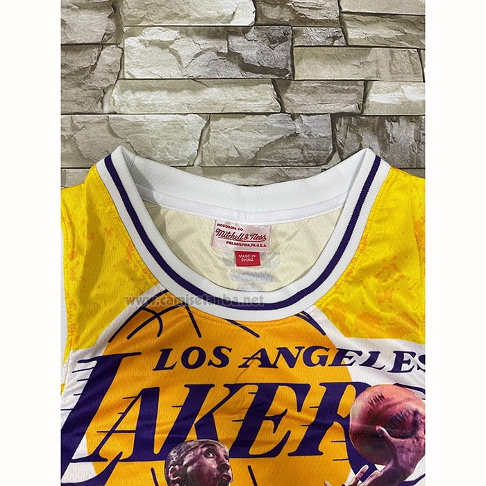 Camiseta Los Angeles Lakers Kobe Bryant #24 Mamba Amarillo
